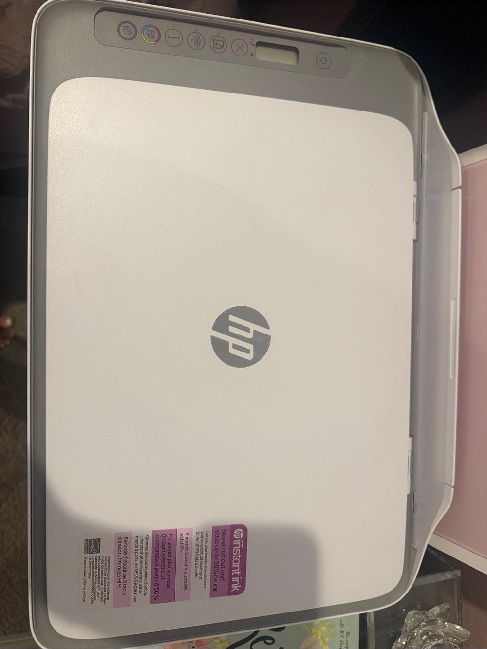 HP White All-in-One Printer with Gray Accents
